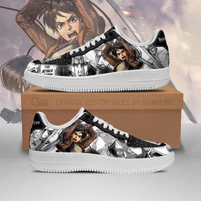 aot eren air force sneakers attack on titan anime shoes mixed manga gearanime - Attack On Titan Merch