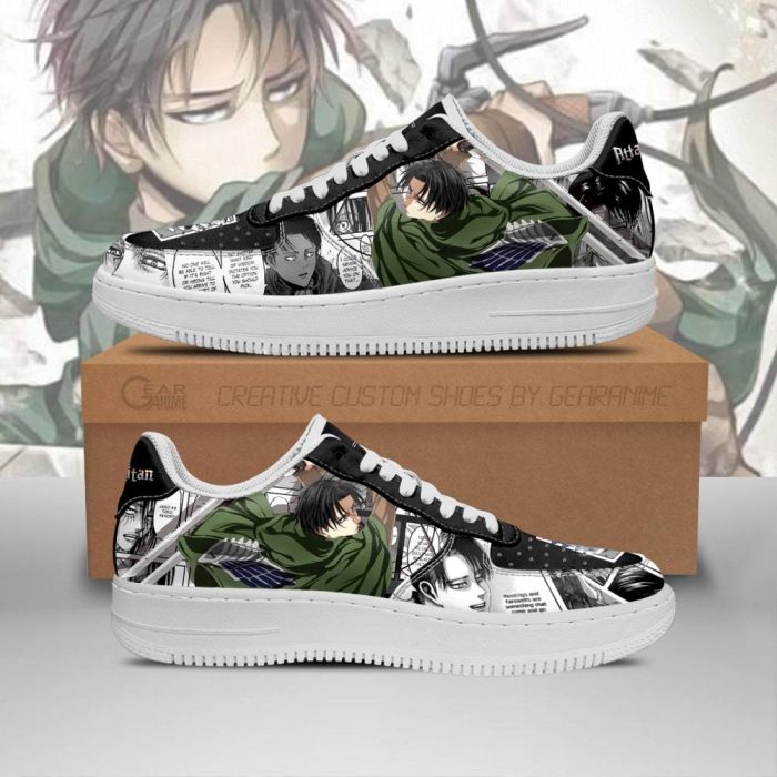 aot levi air force sneakers attack on titan anime shoes mixed manga gearanime - Attack On Titan Merch