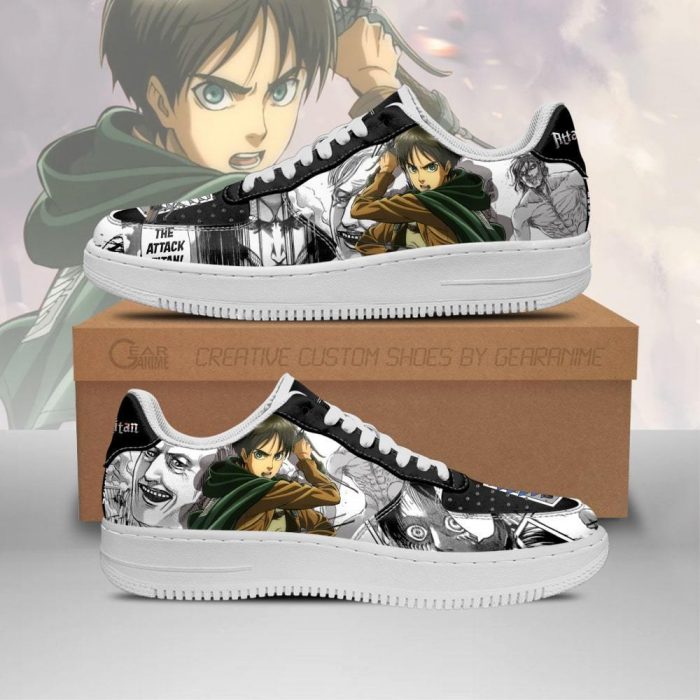 aot scout eren air force sneakers attack on titan anime shoes mixed manga gearanime - Attack On Titan Merch