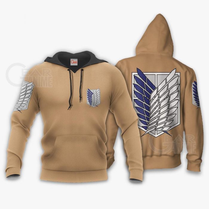 aot wings of freedom scout shirt costume attack on titan hoodie sweater gearanime 4 - Attack On Titan Merch