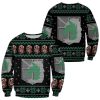 attack on titan ugly christmas sweater military badged police xmas gift custom clothes gearanime - Attack On Titan Merch