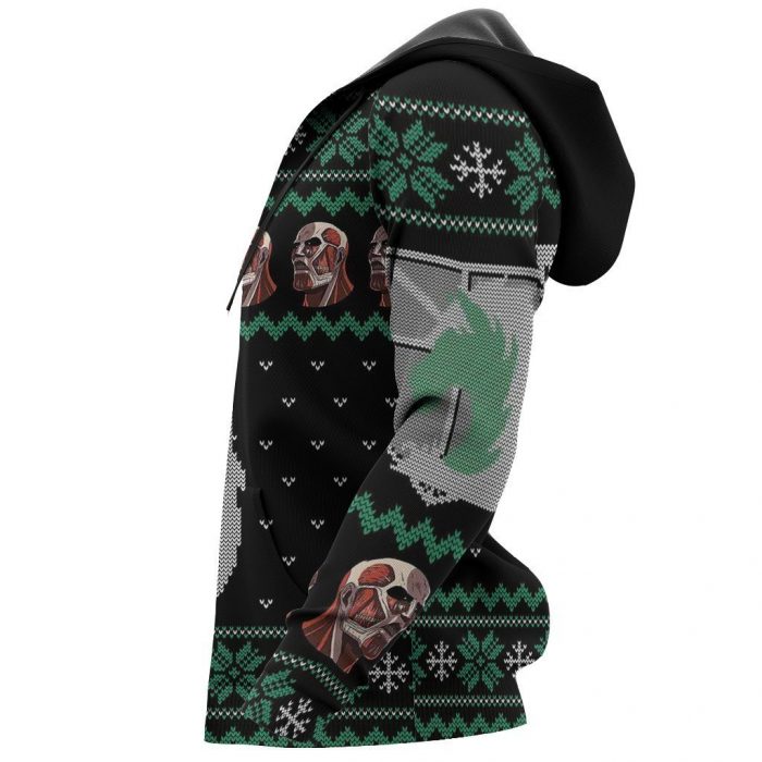attack on titan ugly christmas sweater military badged police xmas gift custom clothes gearanime 4 - Attack On Titan Merch