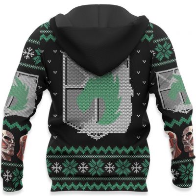 attack on titan ugly christmas sweater military badged police xmas gift custom clothes gearanime 5 - Attack On Titan Merch
