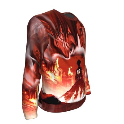 burning attack on titan sweatshirt 820024 - Attack On Titan Merch