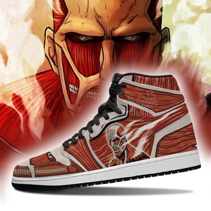 colossal titan jordan sneakers attack on titan anime sneakers gearanime 3 - Attack On Titan Merch