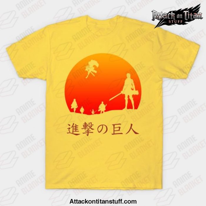 attack on titan scout regiment t shirt yellow s 220 - Attack On Titan Merch