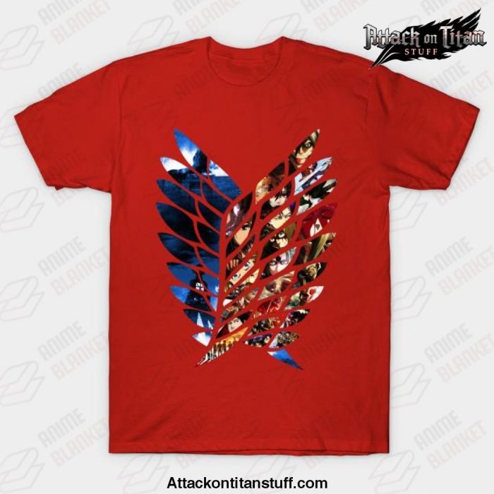 attack on titan survey corps t shirt red s 547 - Attack On Titan Merch