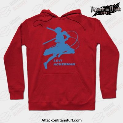best aot anime levi ackerman hoodie red s 236 - Attack On Titan Merch