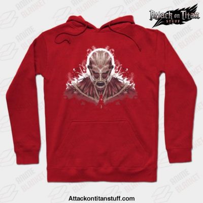 ink on titan hoodie red s 468 - Attack On Titan Merch