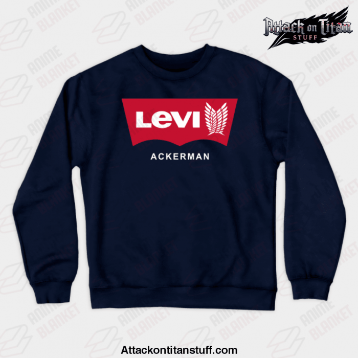 levi ackerman best crewneck sweatshirt black 5xl 674 - Attack On Titan Merch