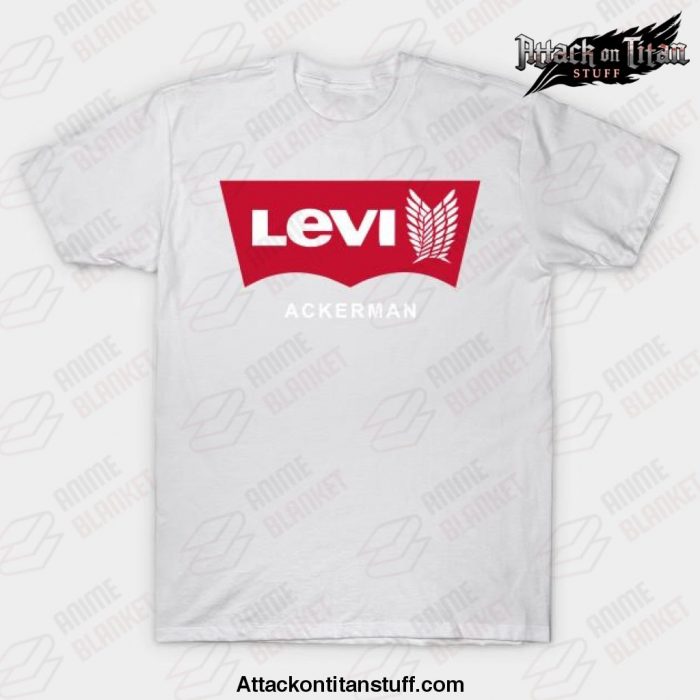 levi ackerman t shirt white s 987 - Attack On Titan Merch