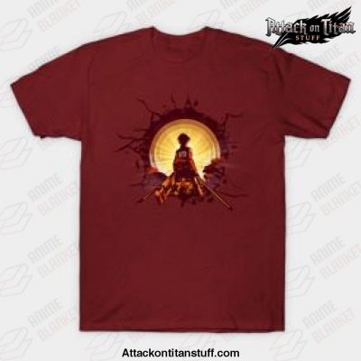 surprise attack t shirt red s 138 - Attack On Titan Merch