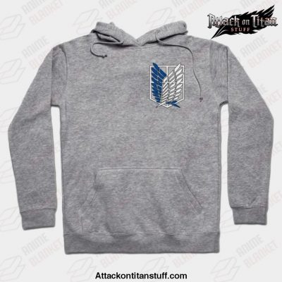the survey corps hoodie gray s 923 - Attack On Titan Merch