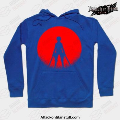 yeager silhouette attack hoodie blue s 660 - Attack On Titan Merch