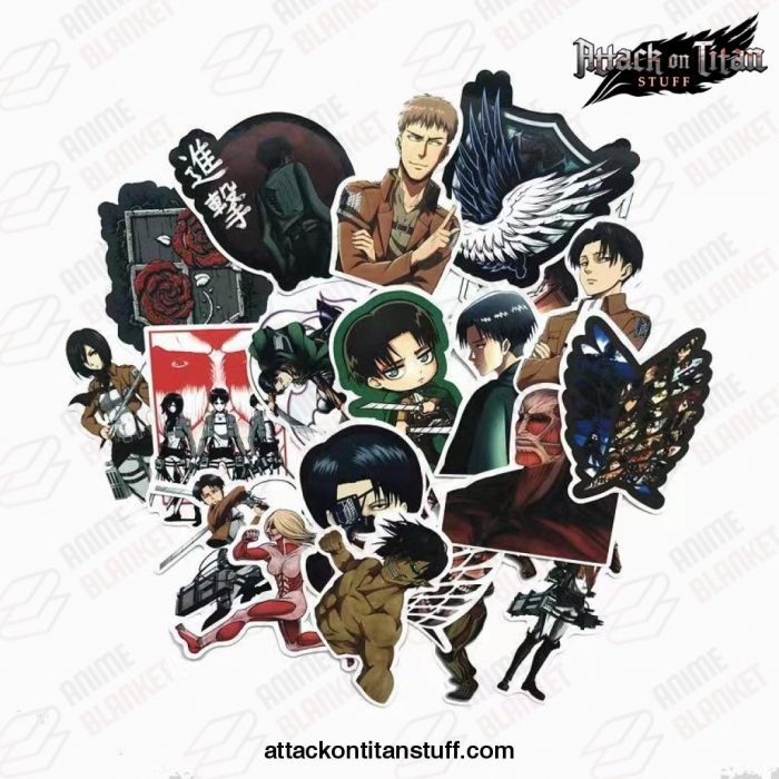 42pcslot attack on titan stickers for phone luggage laptop bicycle decal sticker 286 1 - Attack On Titan Merch