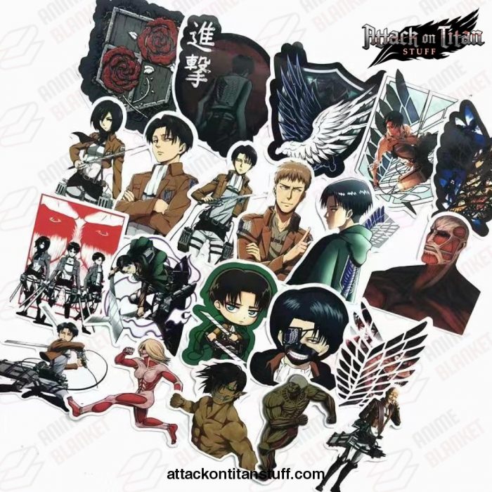 42pcslot attack on titan stickers for phone luggage laptop bicycle decal sticker 329 1 - Attack On Titan Merch