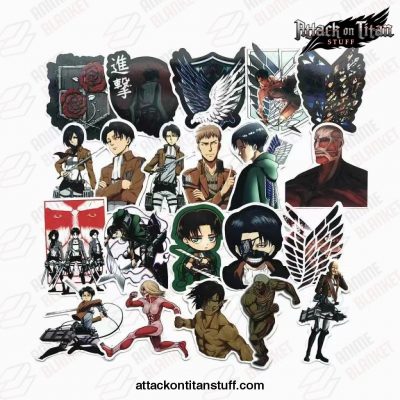 42pcslot attack on titan stickers for phone luggage laptop bicycle decal sticker 481 1 - Attack On Titan Merch