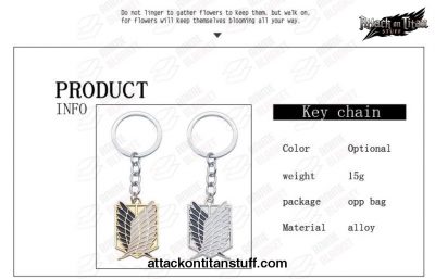 attack on titan wings of liberty keychain rings 822 1 - Attack On Titan Merch
