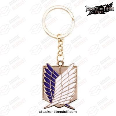 attack on titan wings of liberty keychain rings blue and gold 737 1 - Attack On Titan Merch