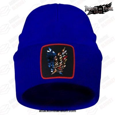 attack on titan winter knitted hat 2021 blue 145 1 - Attack On Titan Merch