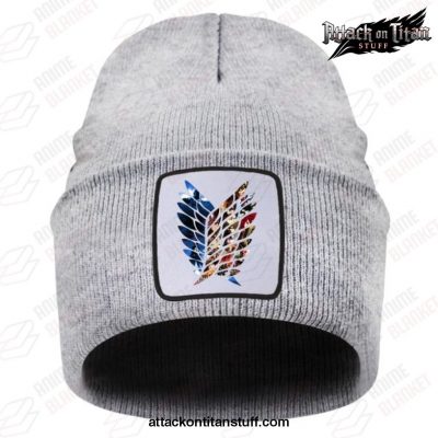 attack on titan winter knitted hat 2021 gray 819 1 - Attack On Titan Merch