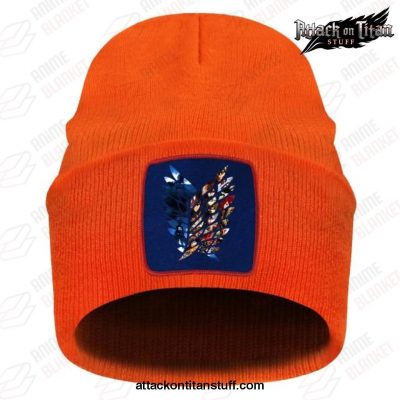 attack on titan winter knitted hat 2021 orange 637 1 - Attack On Titan Merch