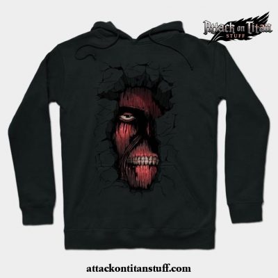 attack on titan face in wall hoodie black s 256 - Attack On Titan Merch