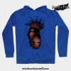 attack on titan face in wall hoodie blue s 151 - Attack On Titan Merch
