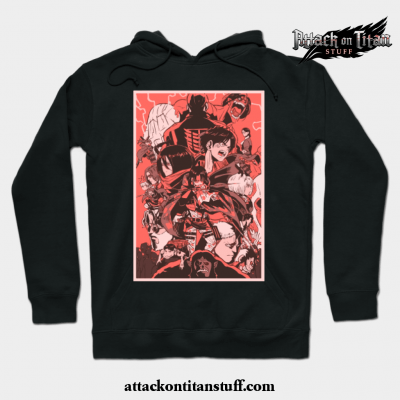 attack on titans design hoodie black s 943 - Attack On Titan Merch