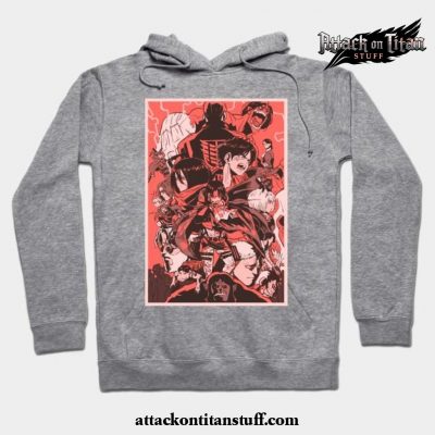 attack on titans design hoodie gray s 858 - Attack On Titan Merch