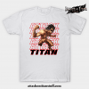 eren jaeger titan t shirt white s 999 - Attack On Titan Merch