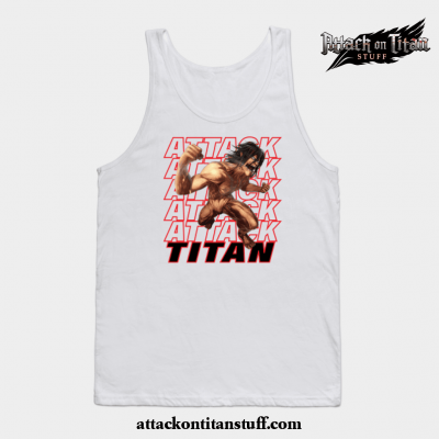 eren jaeger titan tank top white s 174 - Attack On Titan Merch