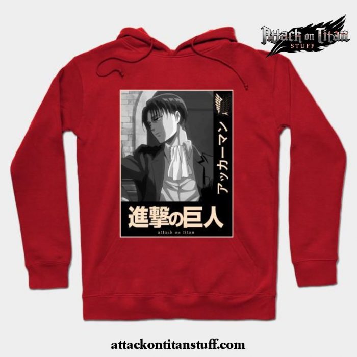 levi aot hoodie red s 480 - Attack On Titan Merch