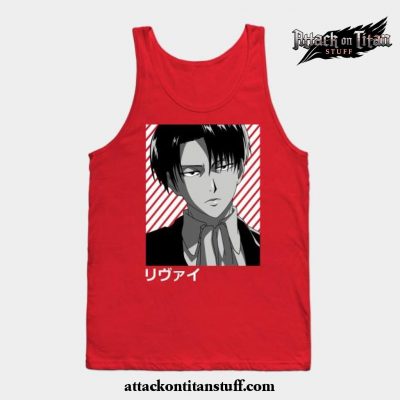 levi cool tank top red s 832 - Attack On Titan Merch