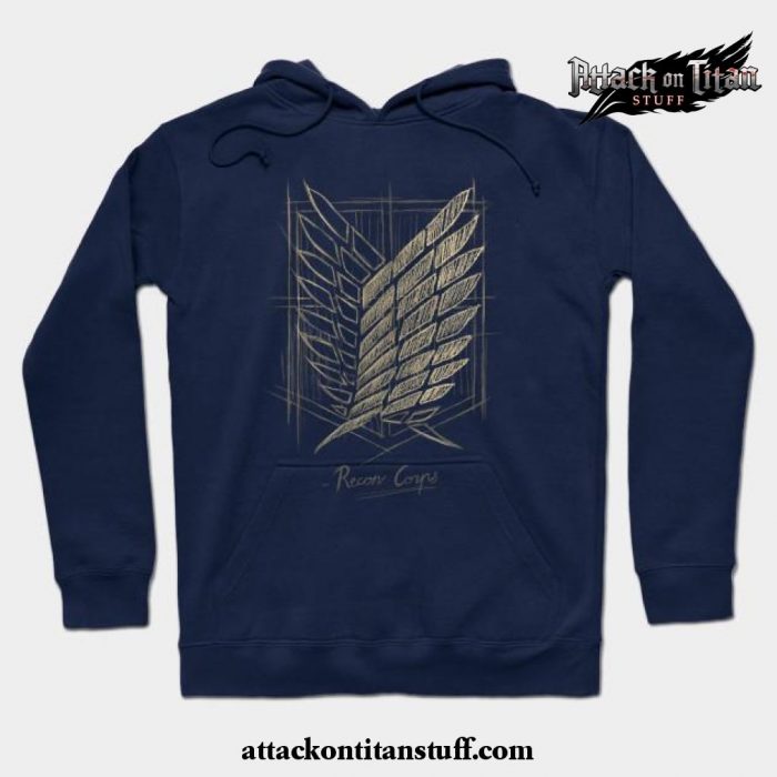 recon corps hoodie navy blue s 960 - Attack On Titan Merch