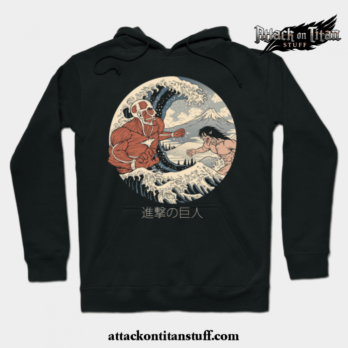 the great titans hoodie black s 575 - Attack On Titan Merch