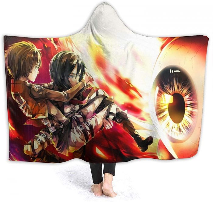 anime attack on titan hooded blanket 10 - Attack On Titan Merch