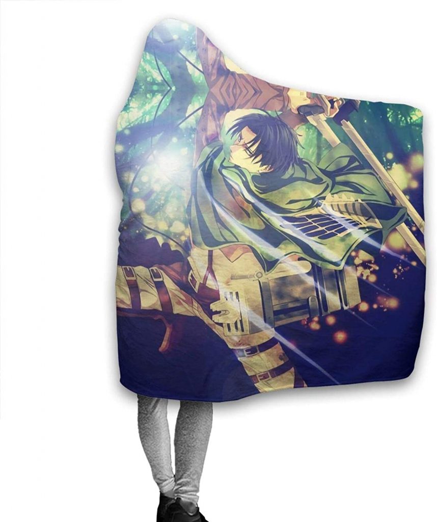 AOT Levi Ackerman Sword Hooded Blanket - Attack On Titan Stuff