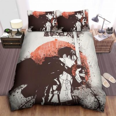 attack on titan levi ackerman cool drawing bed sheet spread comforter duvet cover bedding sets 1621834977 510x510 1 - Attack On Titan Merch