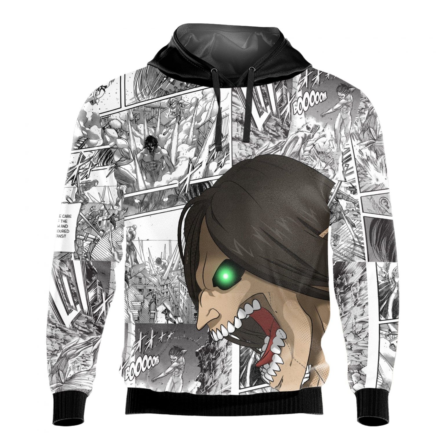 Attack On Titan Eren Yeager Anime Hoodie - Attack On Titan Stuff