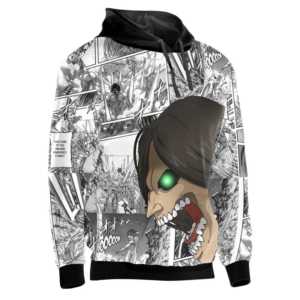 Attack On Titan Eren Yeager Anime Hoodie - Attack On Titan Stuff