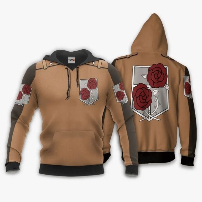 aot stationary guard attack on titan anime manga 3d zip hoodie8f8mc - Attack On Titan Merch