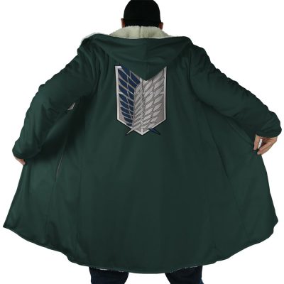 Scouting Regiment Attack on Titan AOP Hooded Cloak Coat NO HOOD Mockup - Attack On Titan Merch