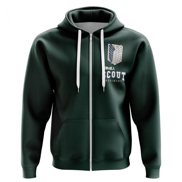 Scouting Regiment Attack on Titan Zip Hoodie FRONT Mockup - Attack On Titan Merch