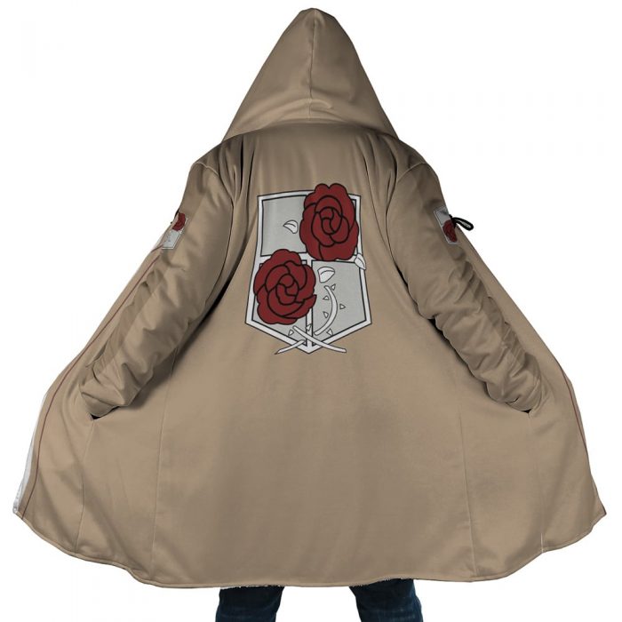 The Garrison Attack on Titan Hooded Cloak Coat MAIN Mockup - Attack On Titan Merch