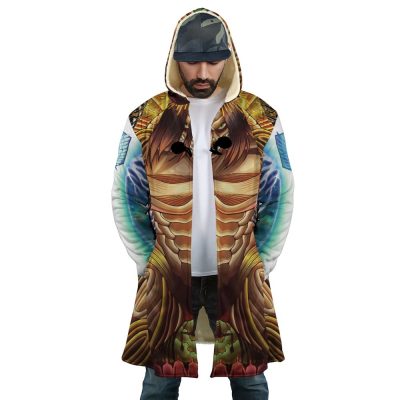 eren Hooded Cloak Coat front - Attack On Titan Merch