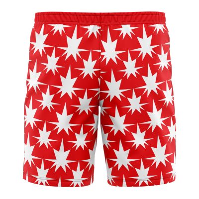 marley Hawaiian Swim Trunks Board Shorts back - Attack On Titan Merch