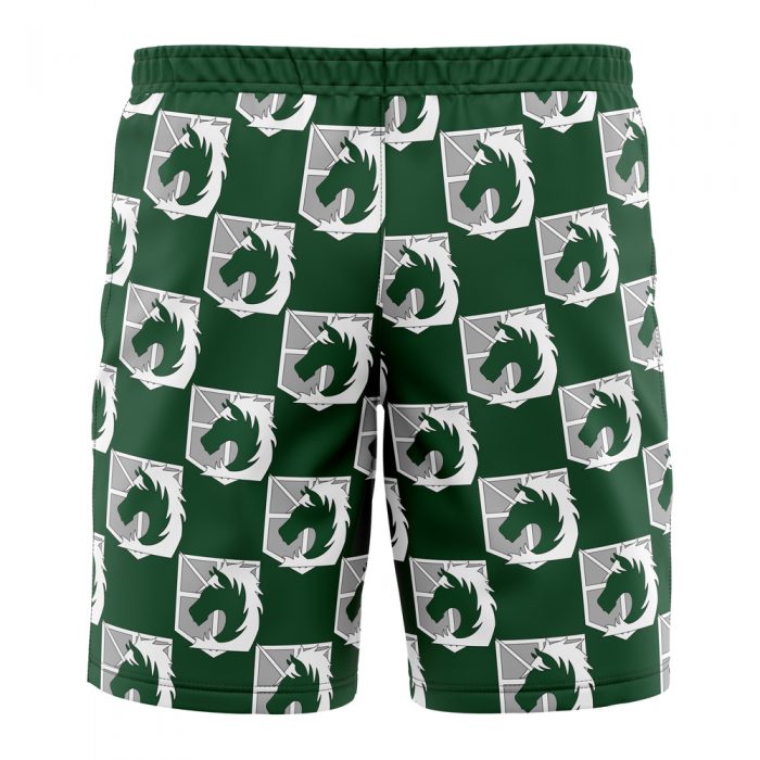 military Hawaiian Swim Trunks Board Shorts back - Attack On Titan Merch